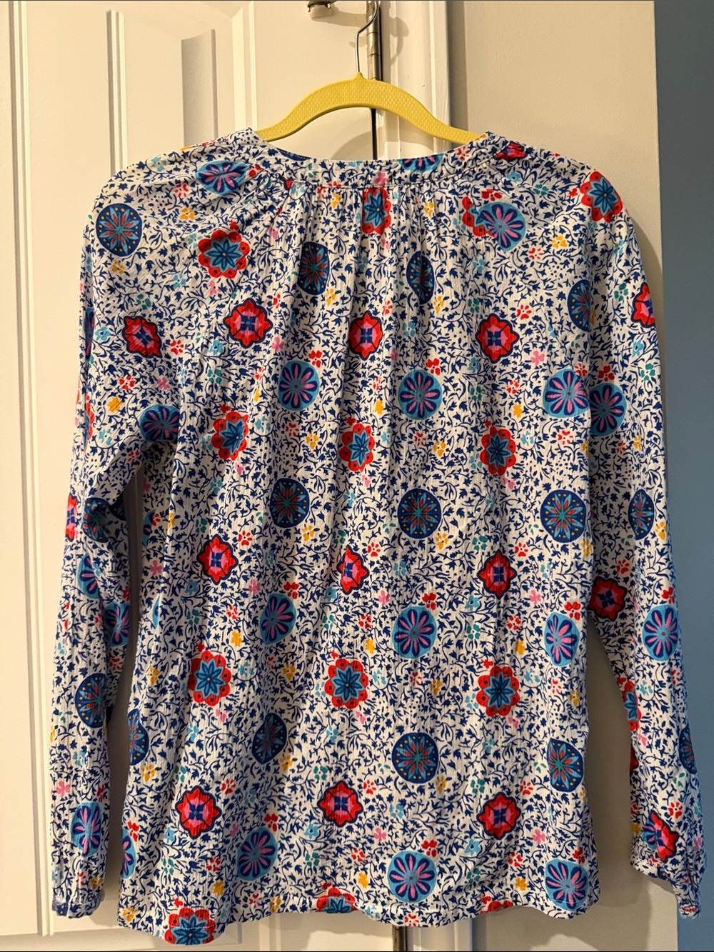 Boden Shirt White Floral Popover Tassel Tie Casual Boho Colorful
Floral - Picture 3 of 4